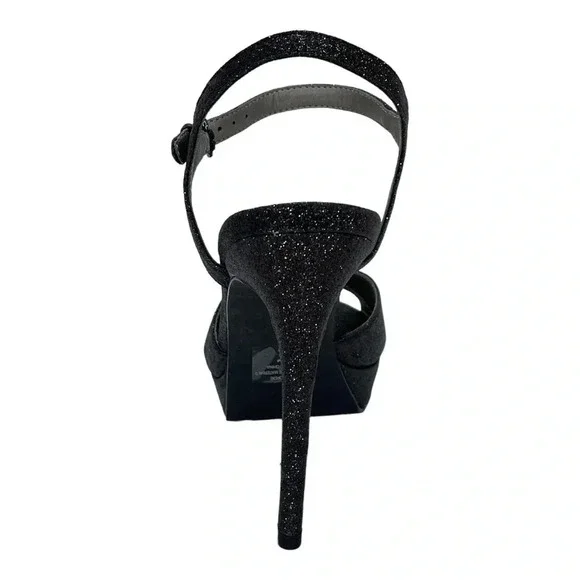 Guess Jordie Black Glitter Metallic Womens Heels Size 7.5M - Picture 5 of 11